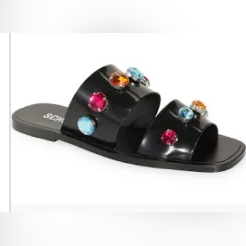 Schultz’s Lizzie Embellished Slides. Worn once!